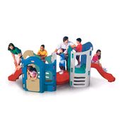 Playground Ajustável 8 em 1 - com 2 escorregadores, portas de abrir e 1 túnel