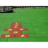 Piso Emborrachado Para Playgrounds - 50mm - Cinza